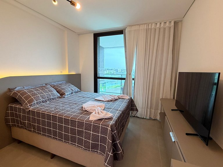 Studio Muro Alto | Resort com lazer completo