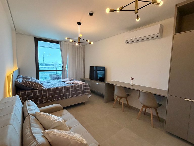 Studio Muro Alto | Resort com lazer completo