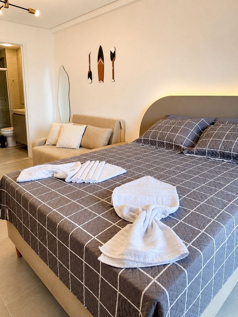 Studio Muro Alto | Resort com lazer completo