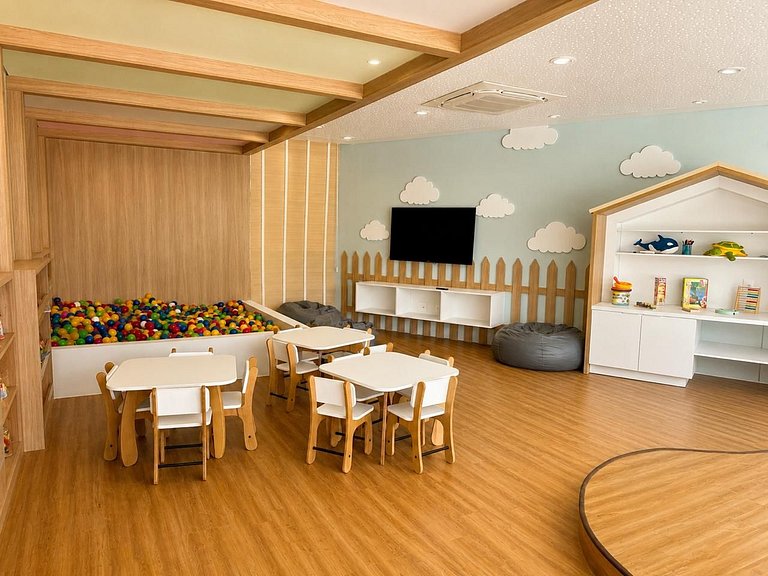 Studio Muro Alto | Resort com lazer completo